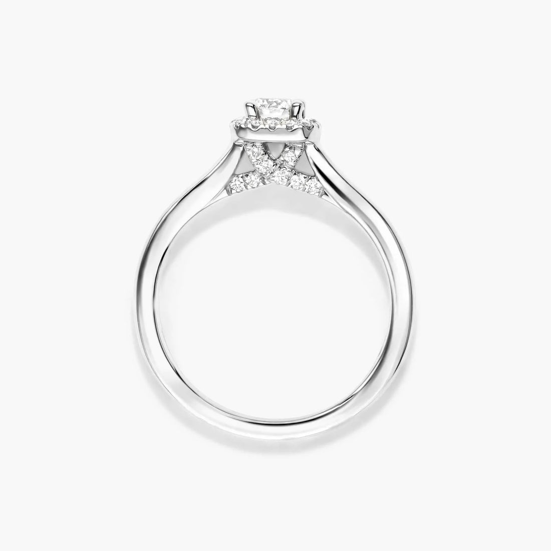 Anel  De Diamante Solitario noivado  em Ouro 18k luxo