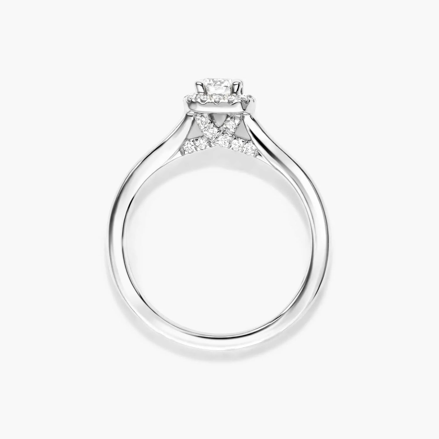 Anel  De Diamante Solitario noivado  em Ouro 18k luxo