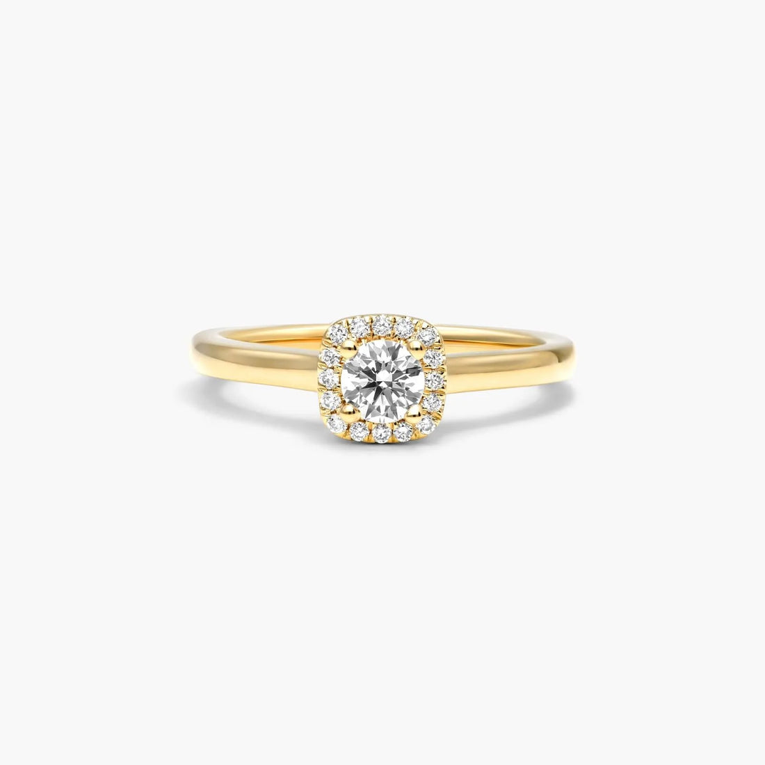 Anel  De Diamante Solitario noivado  em Ouro 18k luxo