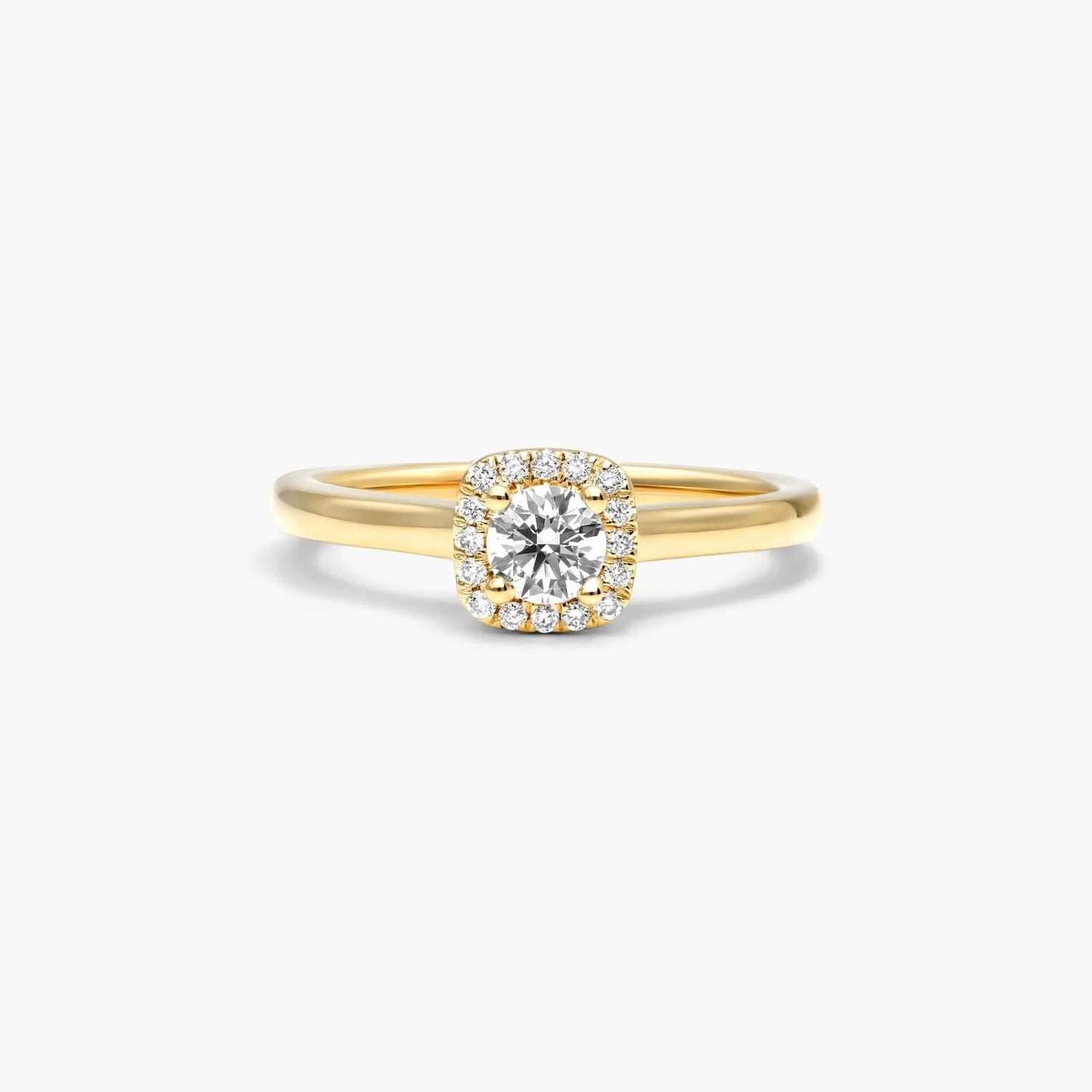 Anel  De Diamante Solitario noivado  em Ouro 18k luxo