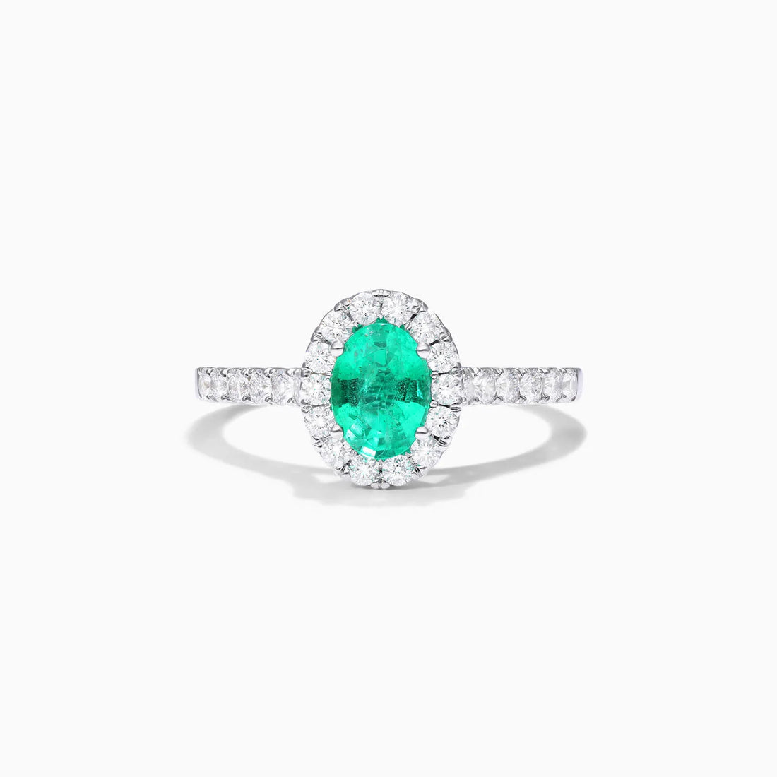 Anel de Esmeralda em Ouro 18k C/ Diamantes Brilhantes