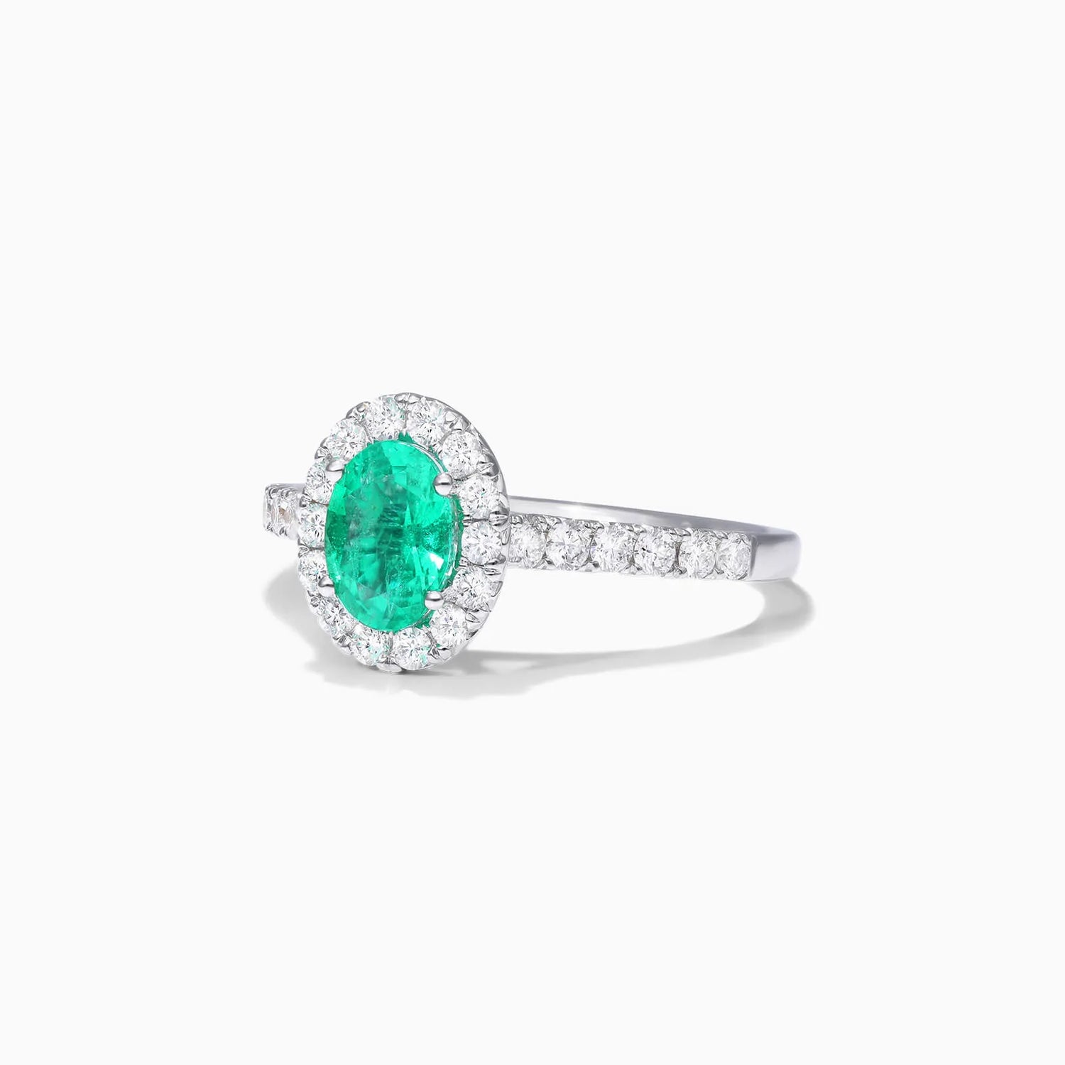 Anel de Esmeralda em Ouro 18k C/ Diamantes Brilhantes