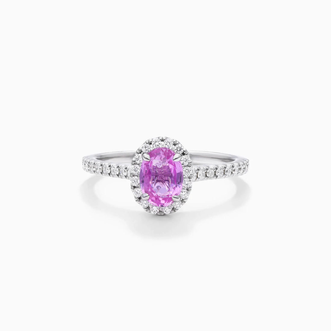Anel de Safira Rosa em Ouro 18k C/ Diamantes Brilhantes