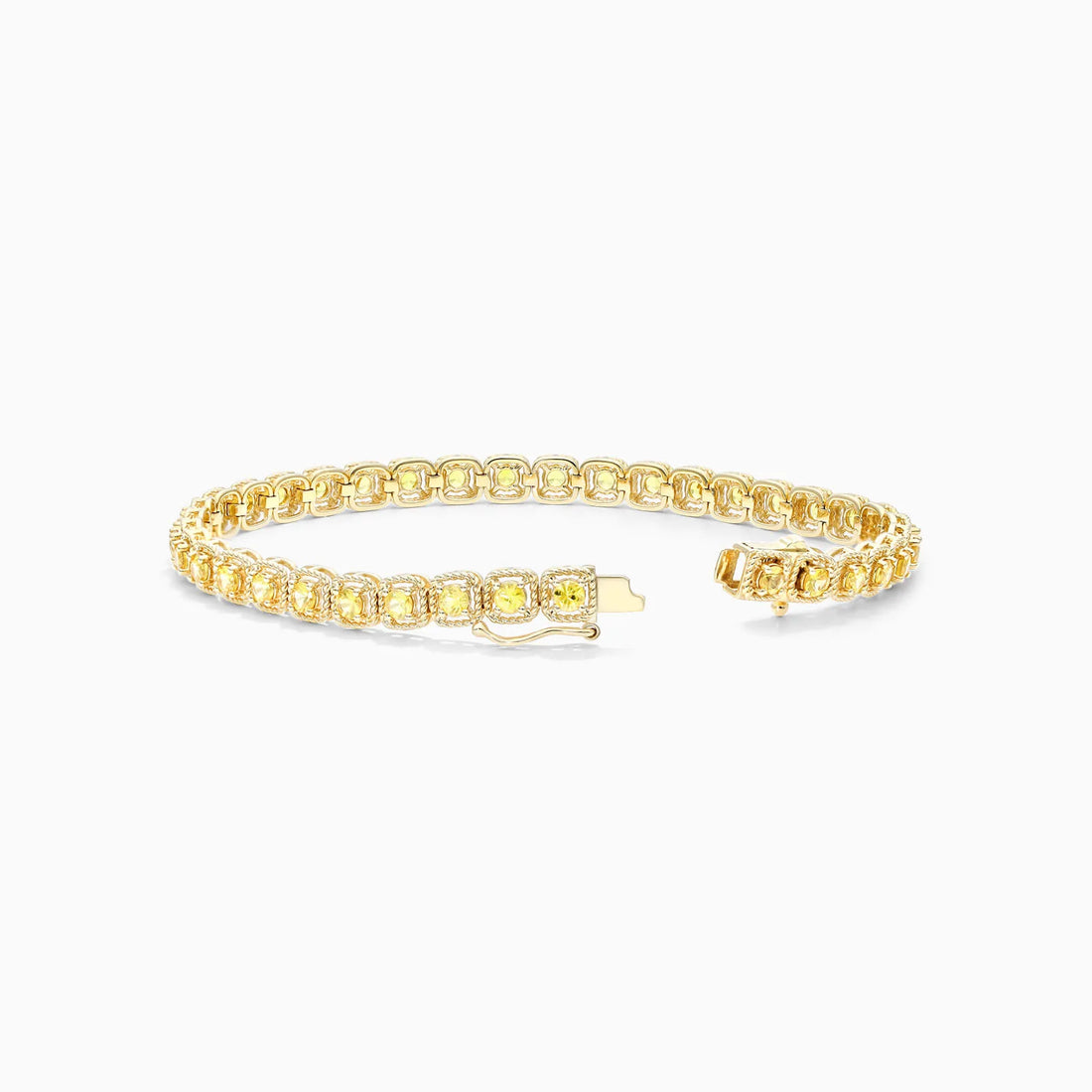 Pulseira Feminina de ouro riviera safiras