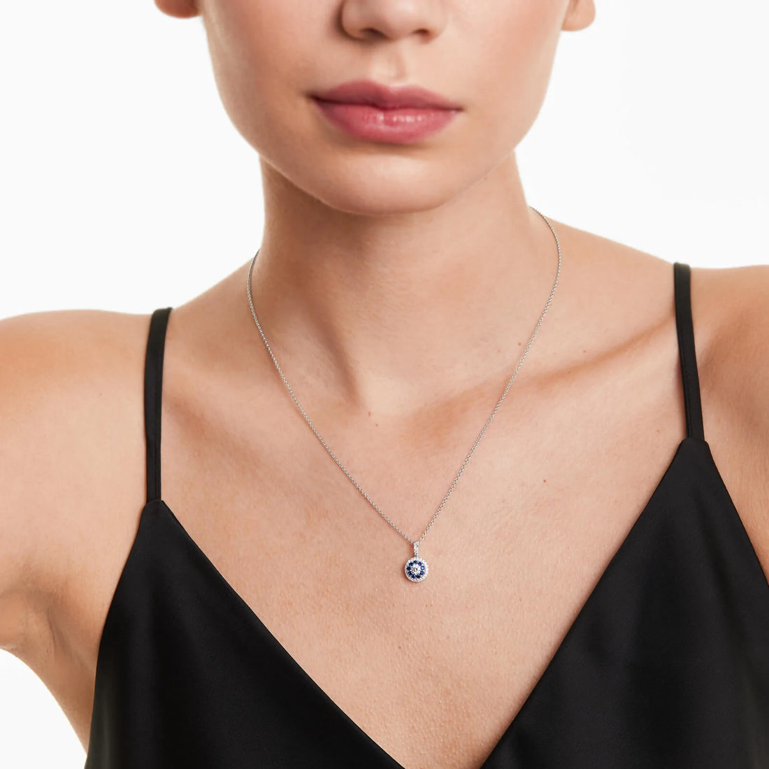 Corrente feminina em Ouro 18k diamantes e Safiras Luxo