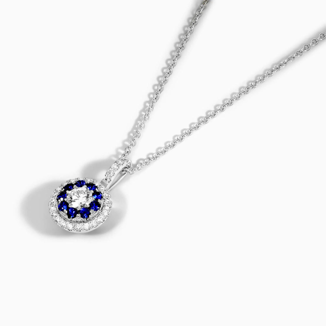 Corrente feminina em Ouro 18k diamantes e Safiras Luxo