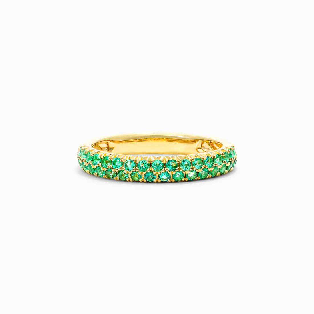 Anel De Esmeralda em Ouro 18k Delicado