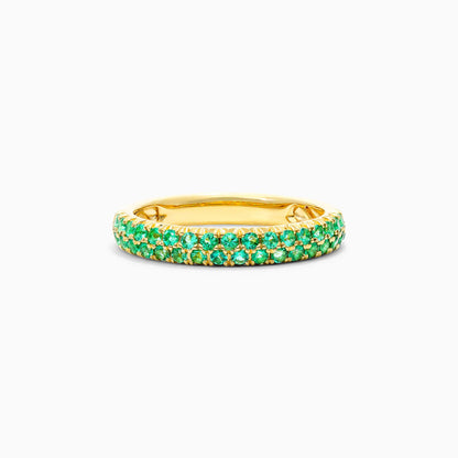 Anel De Esmeralda em Ouro 18k Delicado