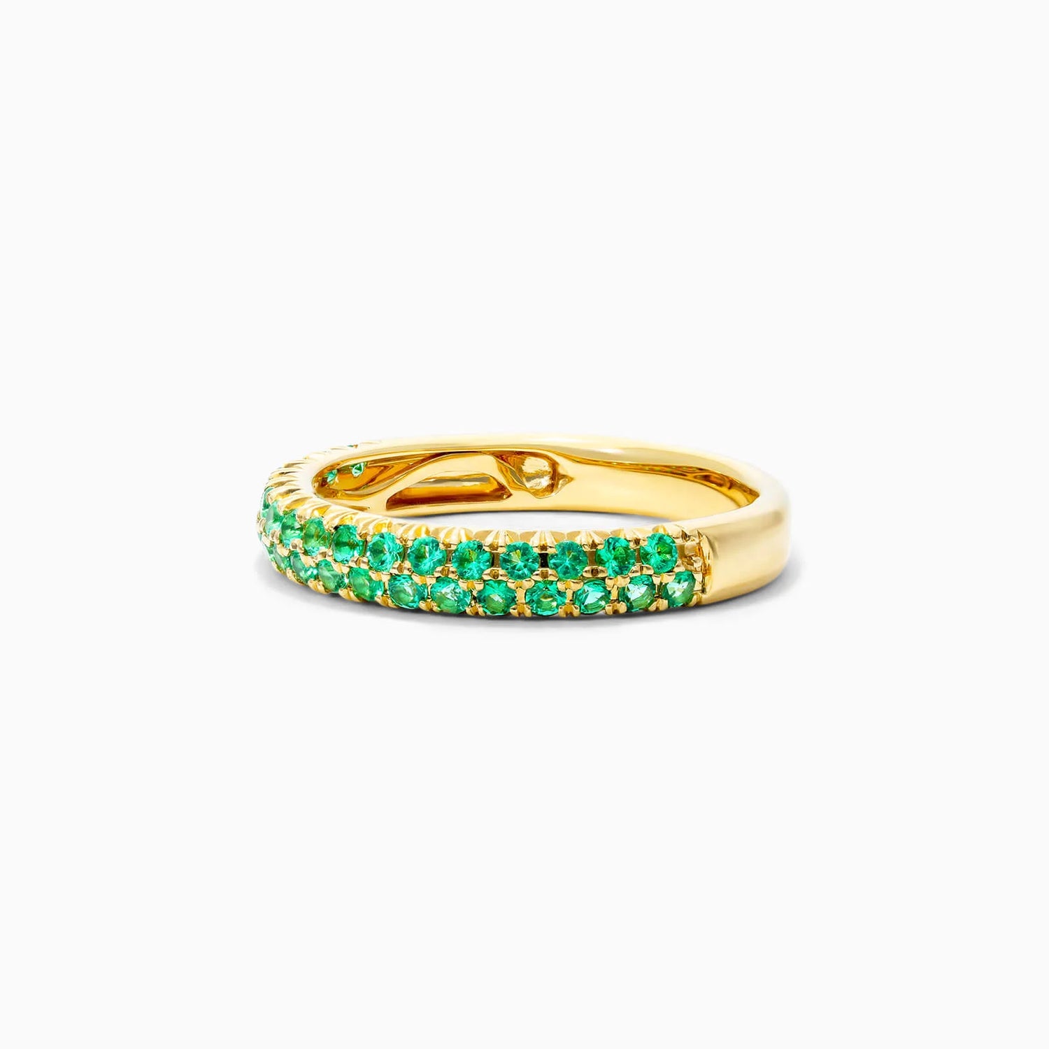 Anel De Esmeralda em Ouro 18k Delicado