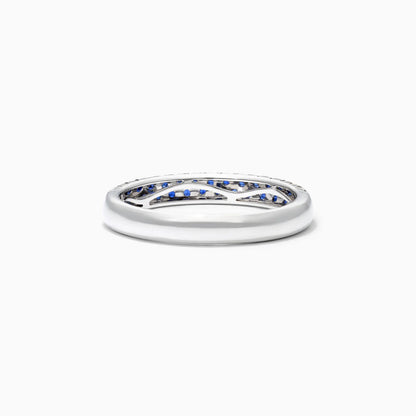 Anel De Safira Azul em Ouro 18k Delicado