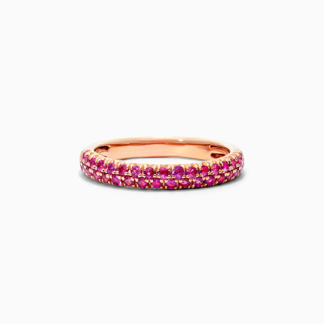 Anel De Safira Rosa em Ouro 18k Delicado