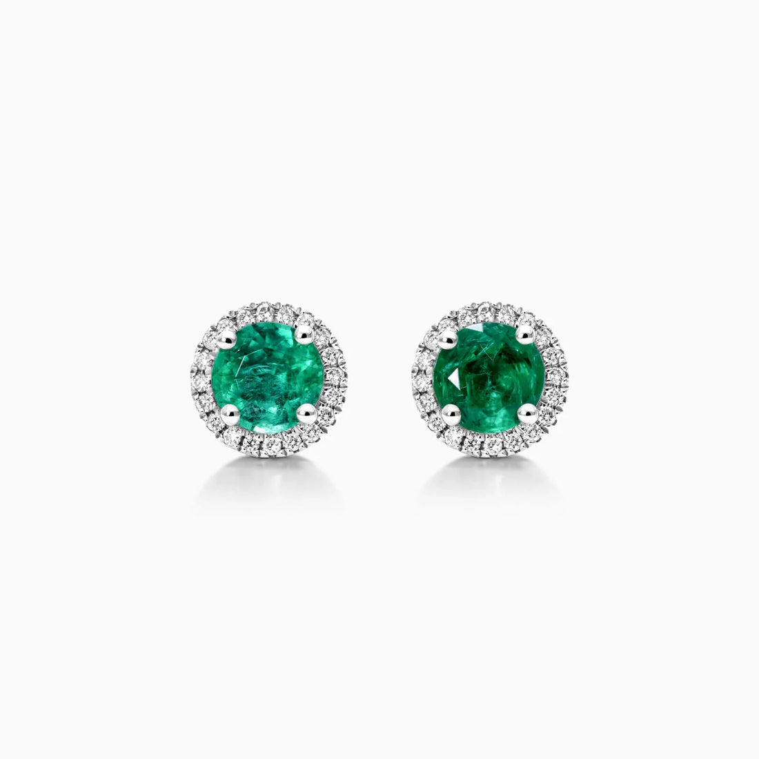 Brinco De Ouro 18k Feminino C/ Diamantes e Esmeralda Luxo Delicado Sweet