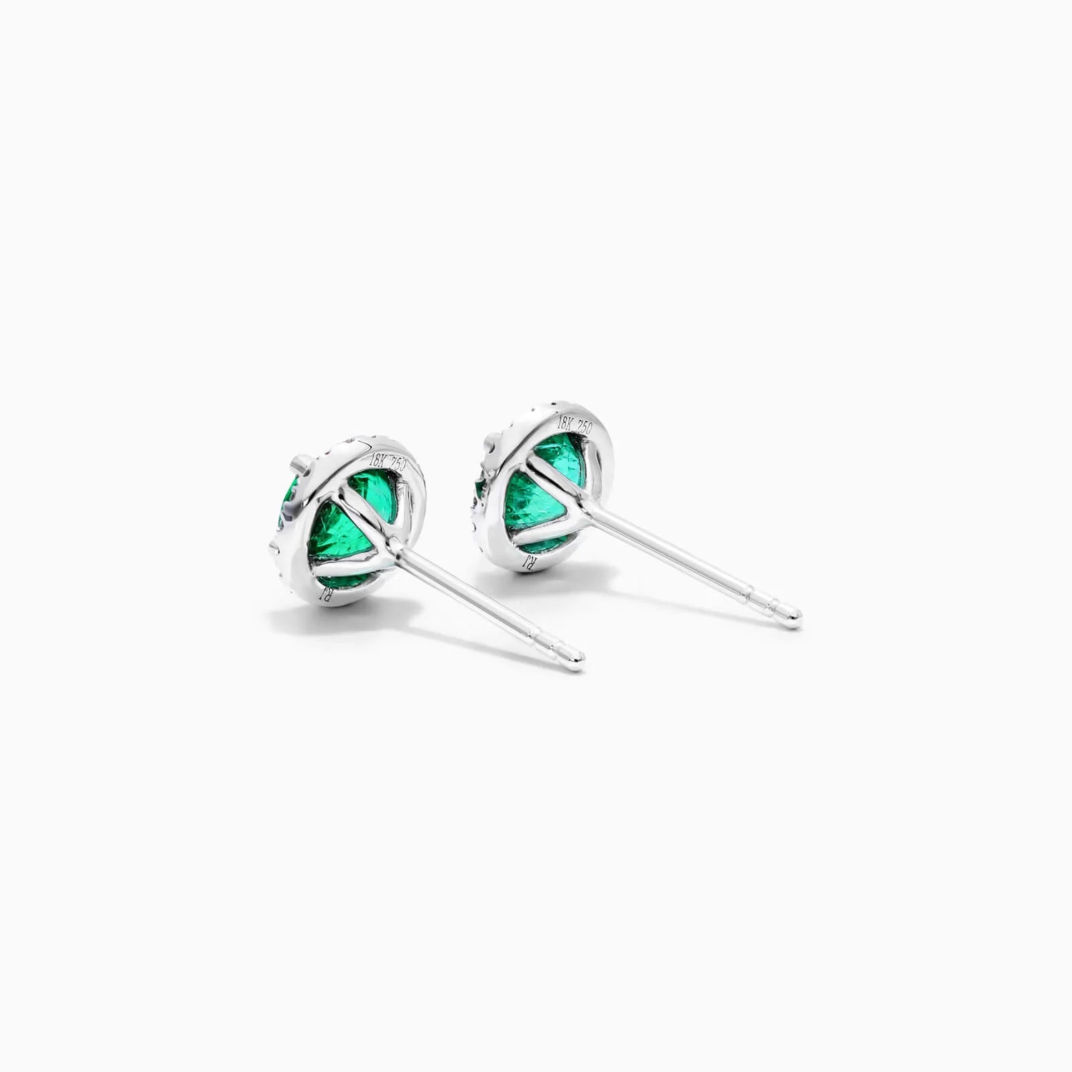 Brinco De Ouro 18k Feminino C/ Diamantes e Esmeralda Luxo Delicado Sweet