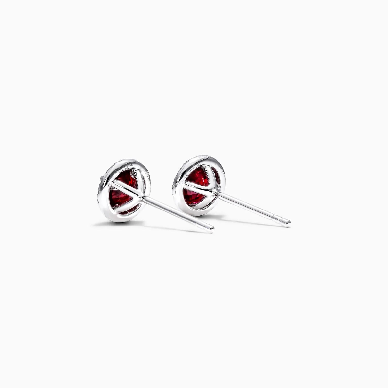 Brinco De Ouro 18k Feminino C/ Diamantes e Rubi Luxo Delicado Sweet