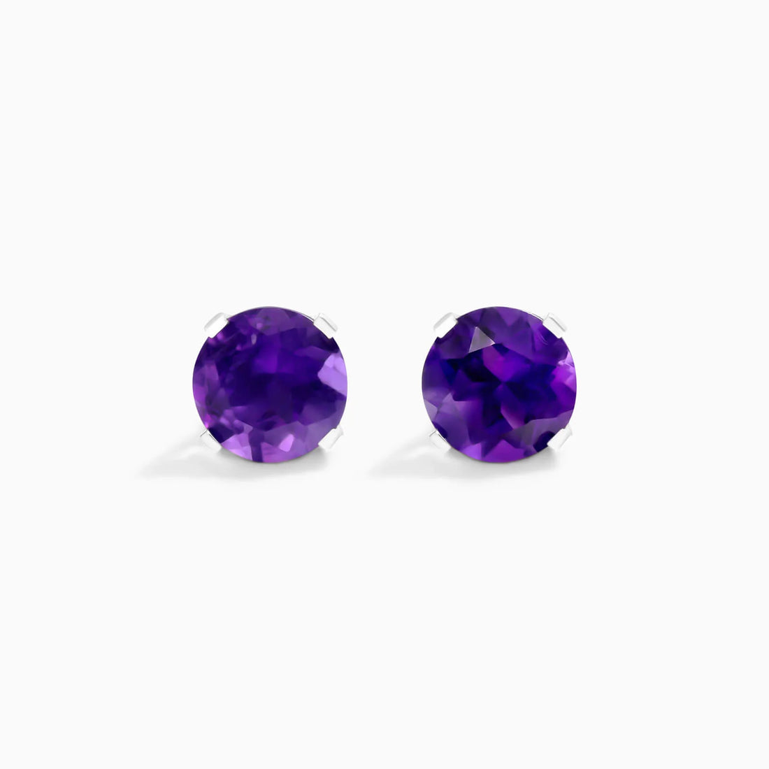 Brinco De Ouro 18k Feminino Solitario C/ Ametista Luxo Delicado Argran