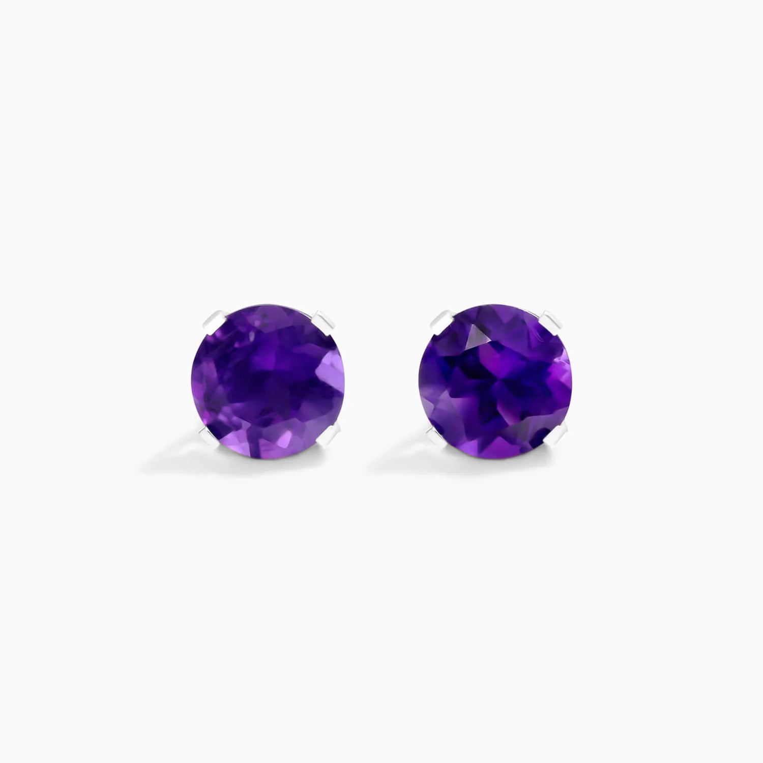 Brinco De Ouro 18k Feminino Solitario C/ Ametista Luxo Delicado Argran