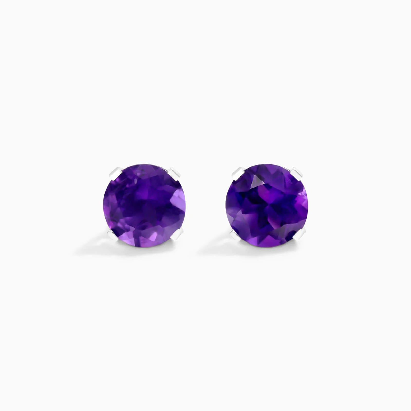 Brinco De Ouro 18k Feminino Solitario C/ Ametista Luxo Delicado Argran