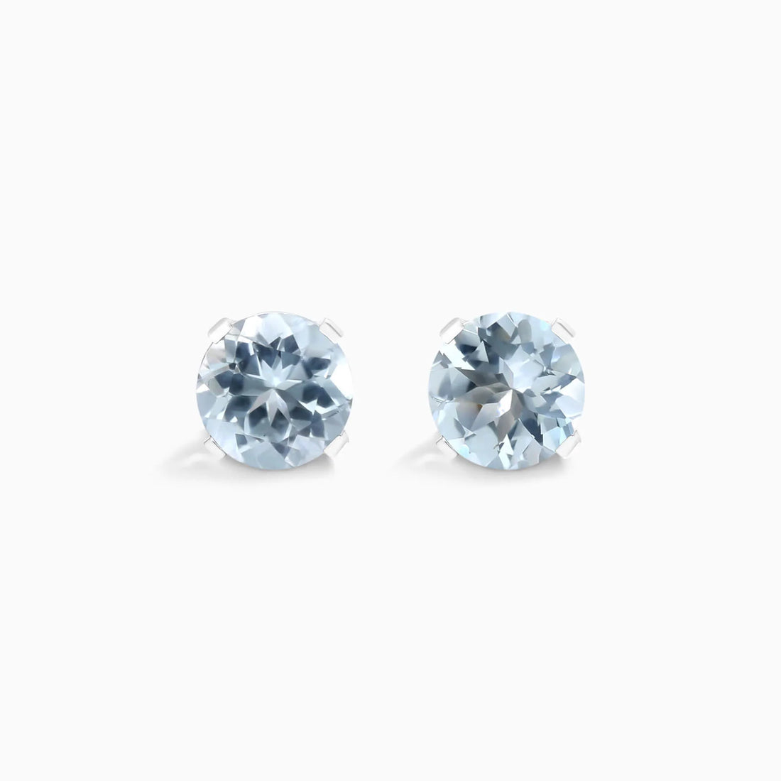 Brinco De Ouro 18k Feminino Solitario C/ Aquamarine Luxo Delicado Argran
