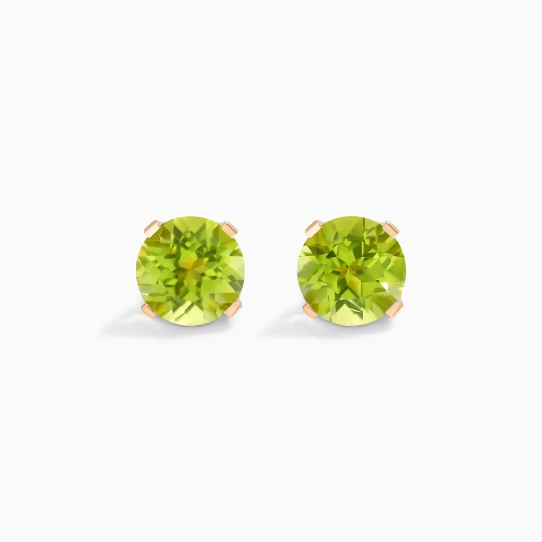 Brinco De Ouro 18k Feminino Solitario C/ Peridoto Luxo Delicado Argran