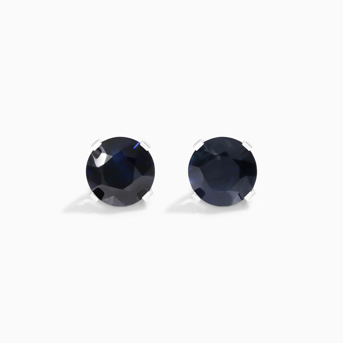 Brinco De Ouro 18k Feminino Solitario C/ Safira Azul Luxo Delicado Argran