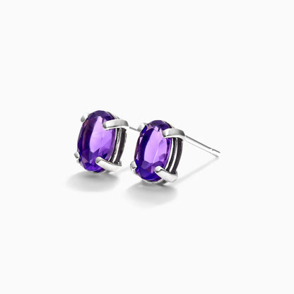 Brinco De Ouro 18k Feminino Ametista de Luxo Soul