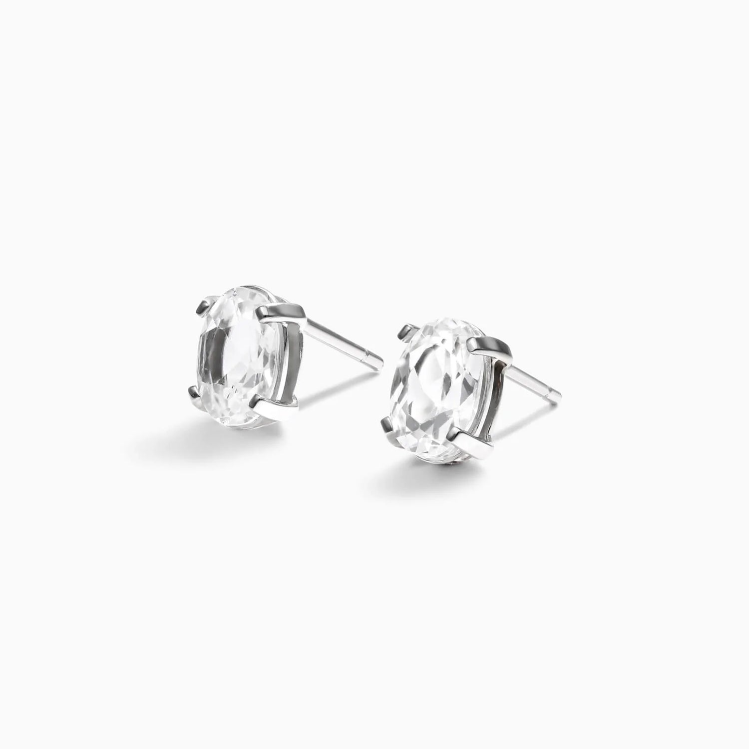 Brinco De Ouro 18k Feminino c/ Topazio Branco de Luxo Soul
