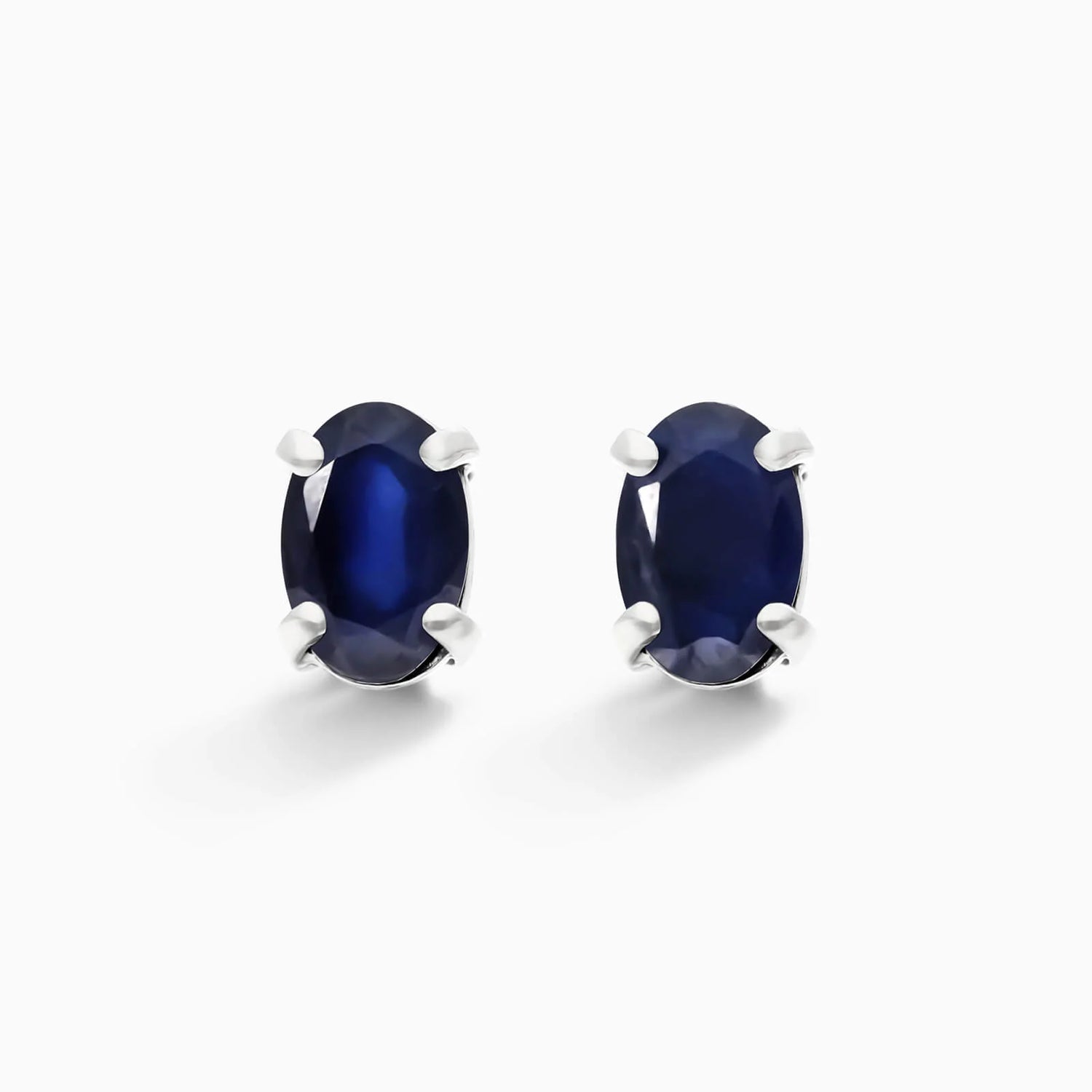 Brinco De Ouro 18k Feminino Safira Azul de Luxo Soul