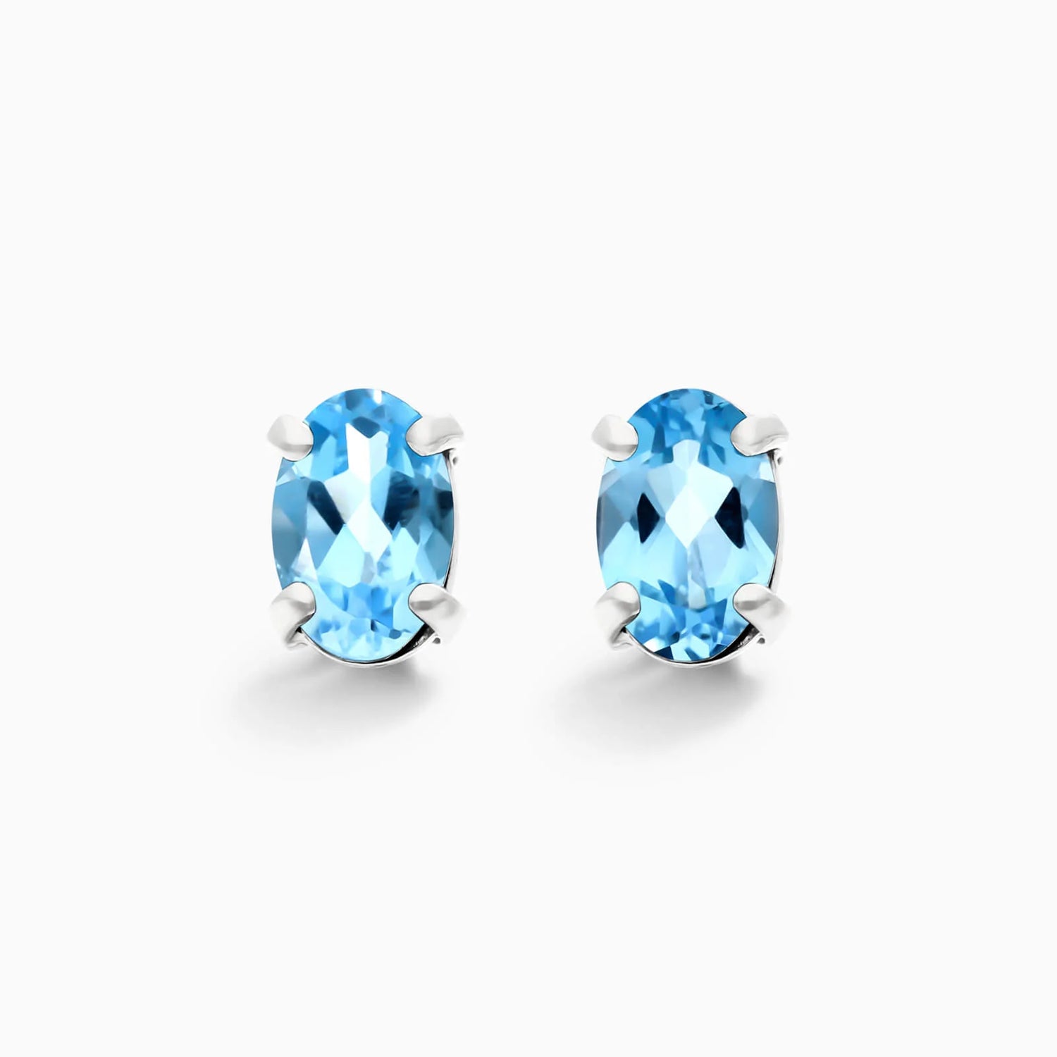 Brinco De Ouro 18k Feminino c/ Topazio Azul de Luxo Soul
