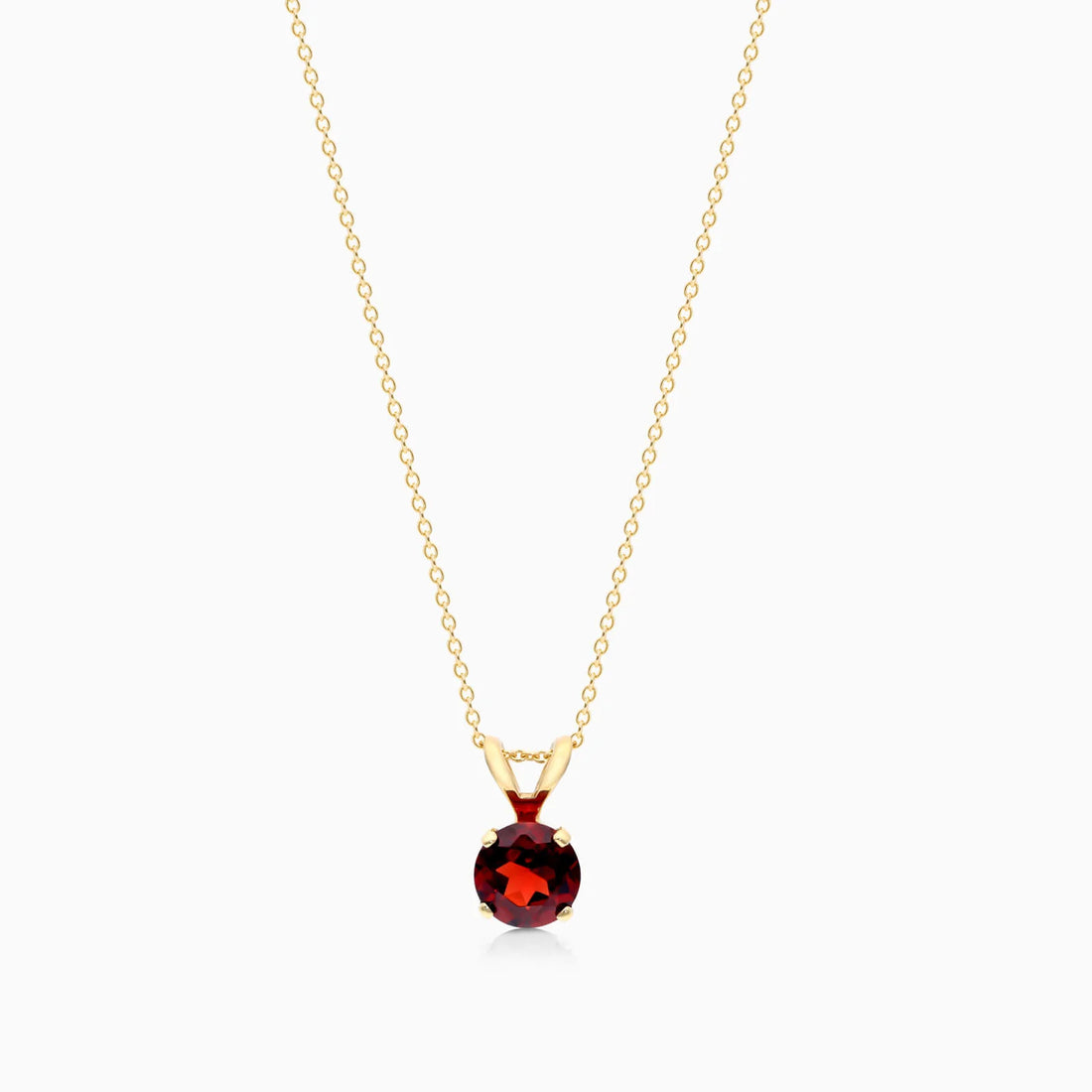 Colar Corrente Feminina em Ouro Amarelo 18k C/ Ruby Solitario