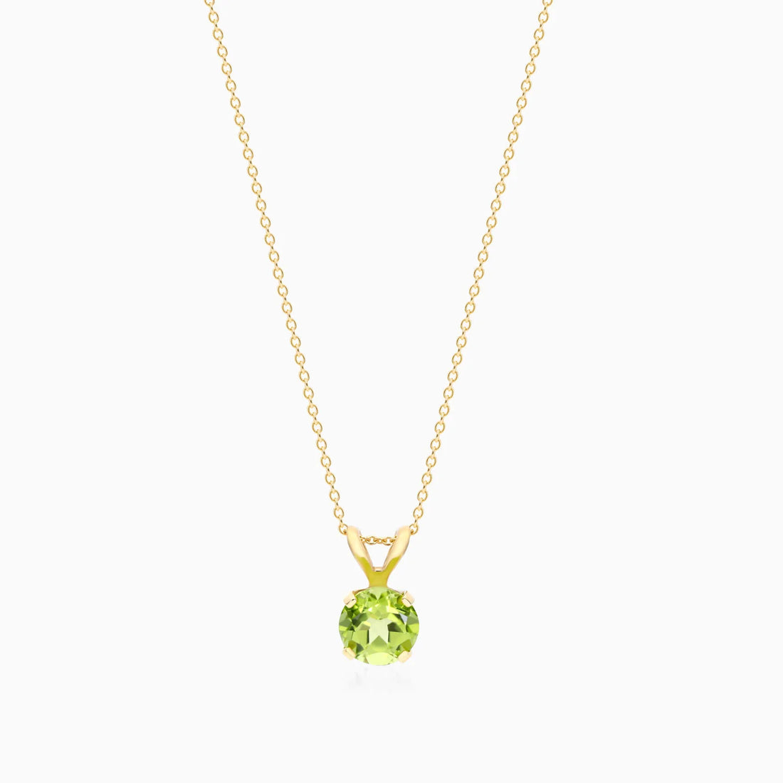 Colar Corrente Feminina em Ouro Amarelo 18k C/ Peridoto Solitario