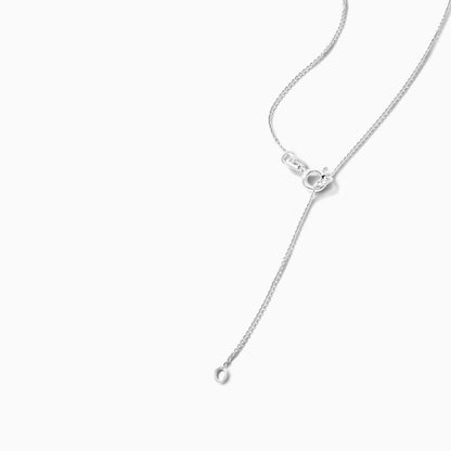 Colar Feminina Corrente em Ouro Branco 18k Solitario De Perola