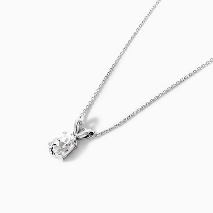 Corrente feminina em Ouro 18k ponto de luz Topazio Incolor Luxo