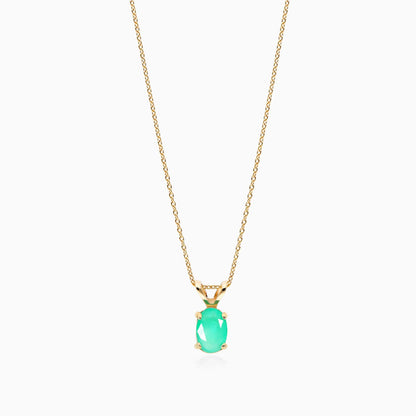 Corrente  em Ouro 18k ponto de luz esmeralda Luxo