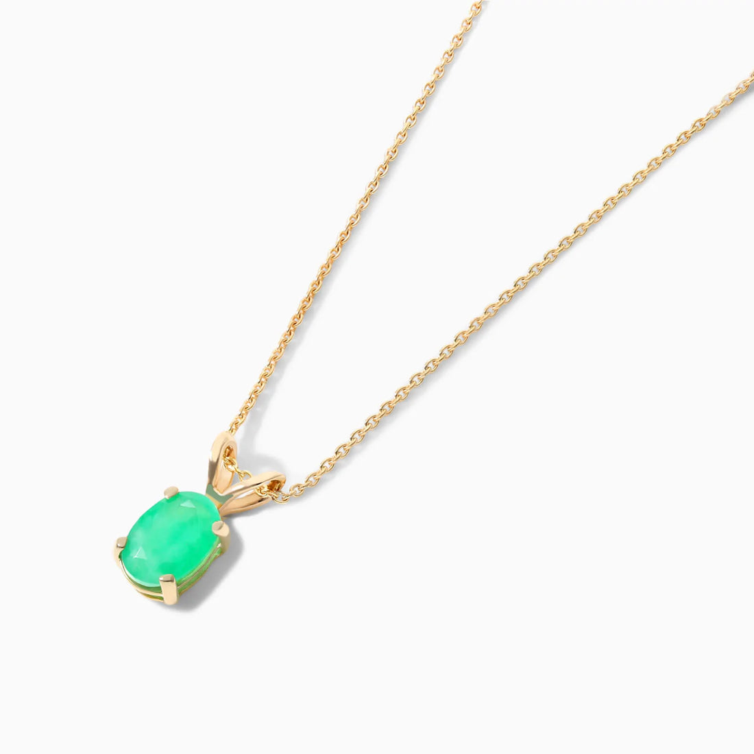 Corrente  em Ouro 18k ponto de luz esmeralda Luxo