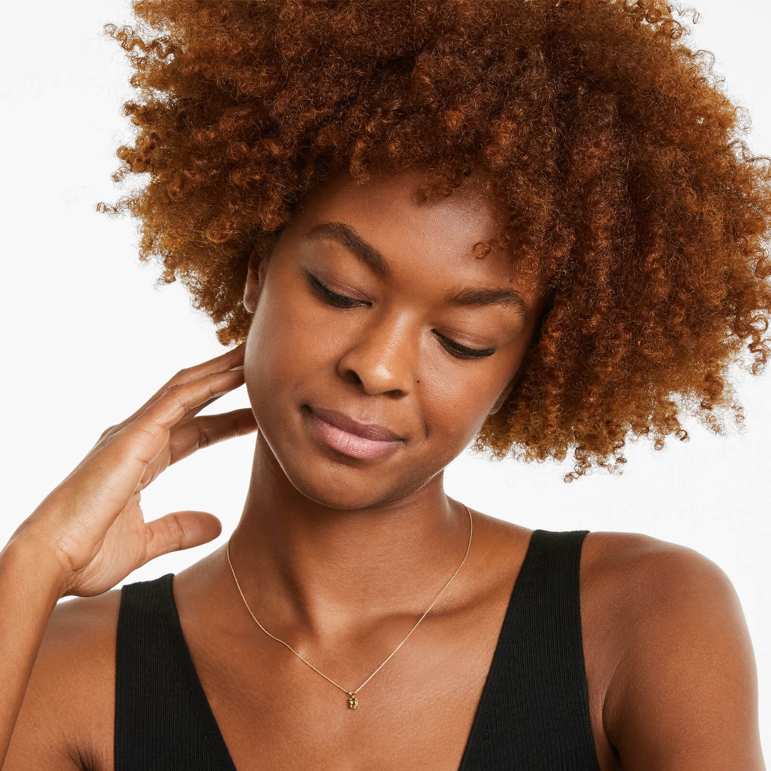 Corrente feminina em Ouro 18k ponto de luz água citrino Luxo