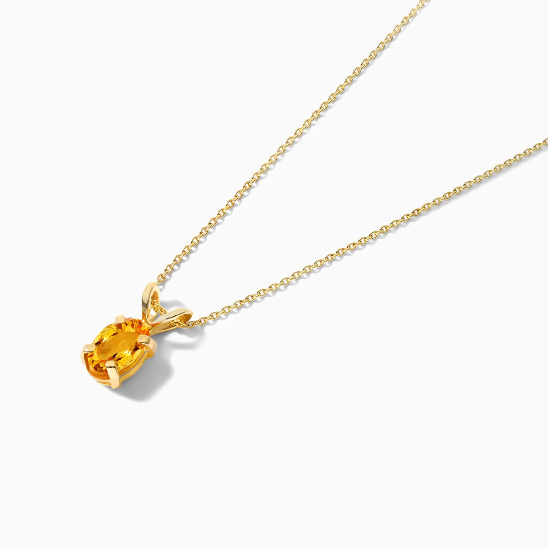 Corrente feminina em Ouro 18k ponto de luz água citrino Luxo
