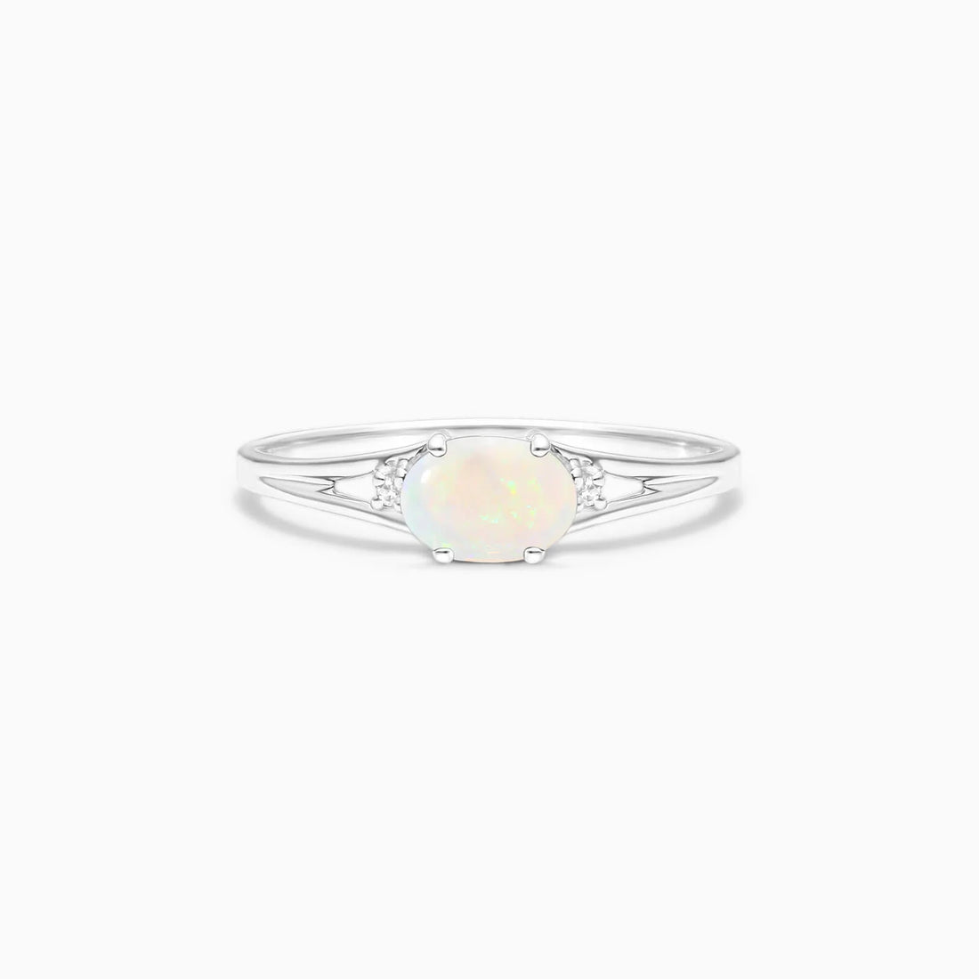 Anel De Ouro 18k iSabel C/ Opala Solitario e Diamantes