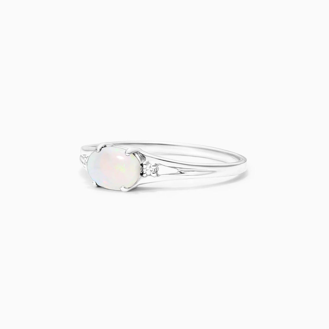 Anel De Ouro 18k iSabel C/ Opala Solitario e Diamantes