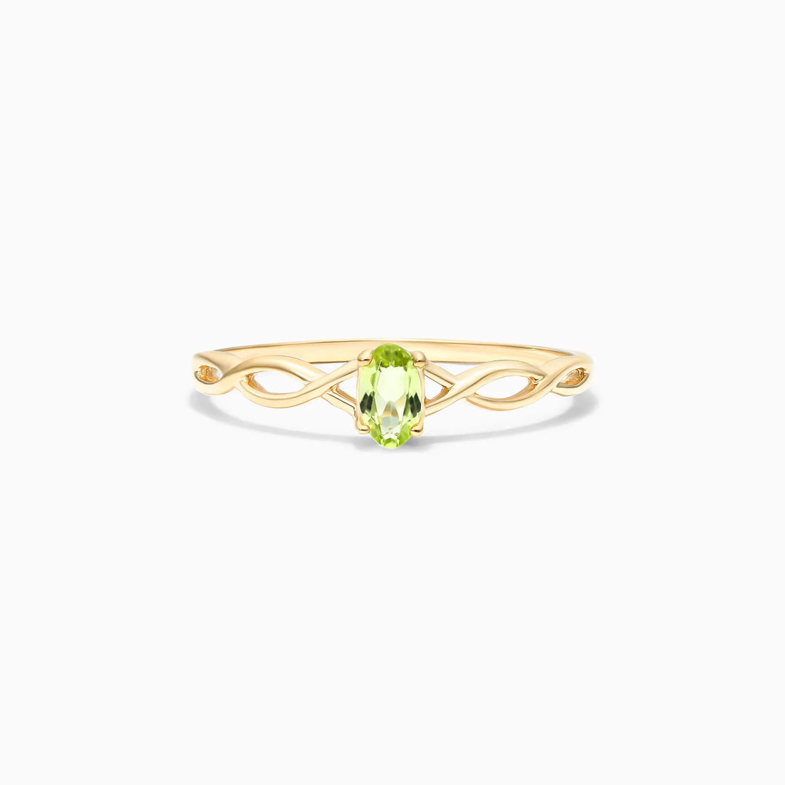Anel De Ouro 18k Pedra Preciosa Peridoto de Luxo