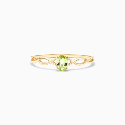 Anel De Ouro 18k Pedra Preciosa Peridoto de Luxo