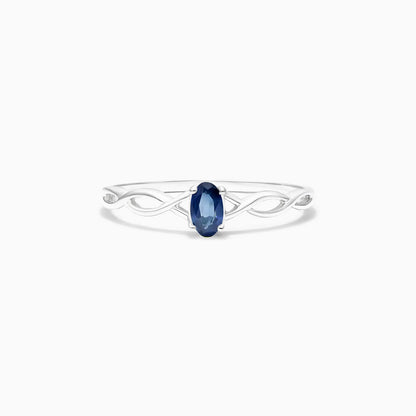 Anel De Ouro 18k Pedra Preciosa Safira Azul Solitario de Luxo