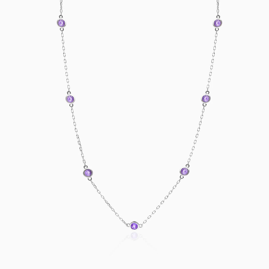 Corrente de Ouro Feminina 18k C/ Ametista Coleçao Scarlat