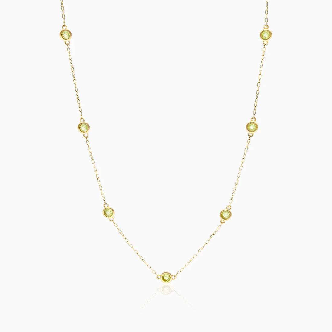 Corrente de Ouro Feminina 18k C/ Periodoto Coleçao Scarlat