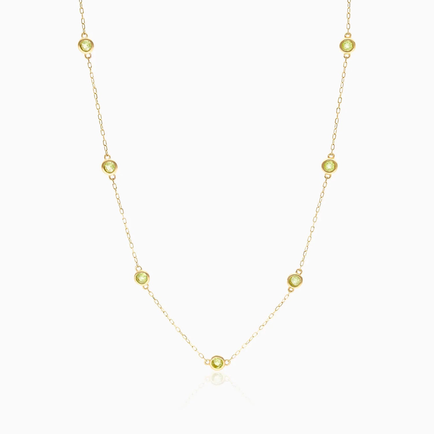 Corrente de Ouro Feminina 18k C/ Periodoto Coleçao Scarlat