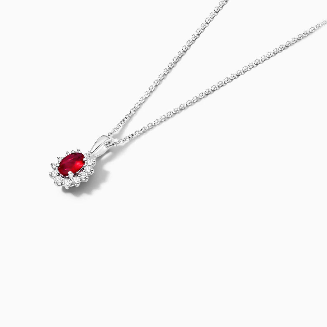Corrente feminina em Ouro 18k diamantes e rubi Luxo