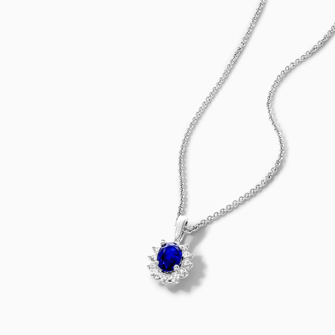 Corrente feminina em Ouro 18k diamantes e Safira Luxo