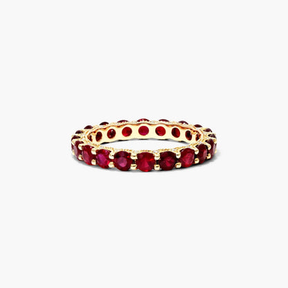 Anel Aparador de Rubi em Ouro 18k c/ Diamantes Brilhantes De Luxo