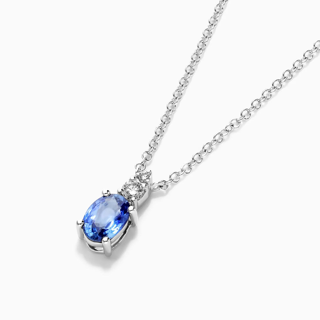 Corrente feminina em Ouro 18k diamantes e Safira Luxo