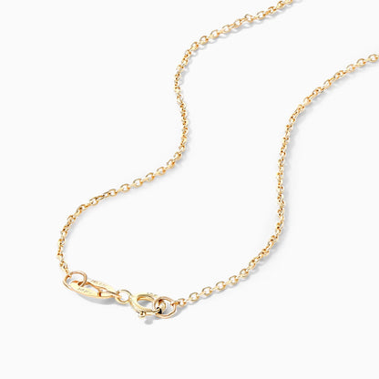 Corrente Feminina De Ouro Amarelo 18k C/ Pingente Argola Com Perola