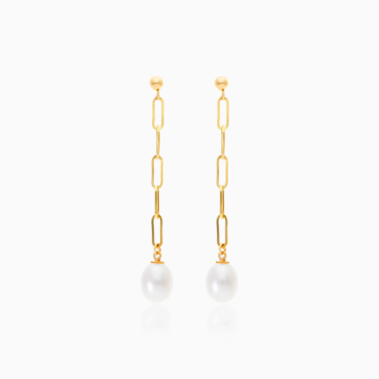 Brinco Clipes De Ouro 18k Com Perola